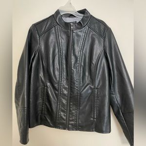 Black leather jacket
